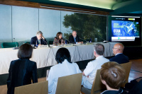 Clausura del Seminario, con Miguel Ángel Aguilar, Margarita Robles y Diego Carcedo